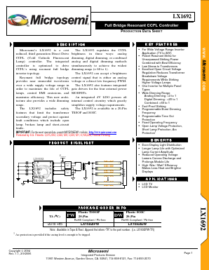 LX1692IDW Datasheet PDF Mitsumi