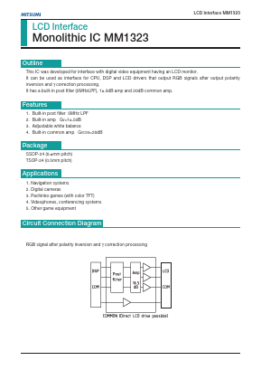 MM1323 Datasheet PDF Mitsumi