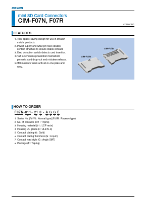 CIM-F07R Datasheet PDF Mitsumi