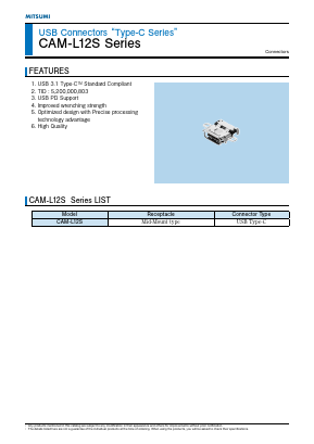 CAM-L12S Datasheet PDF Mitsumi