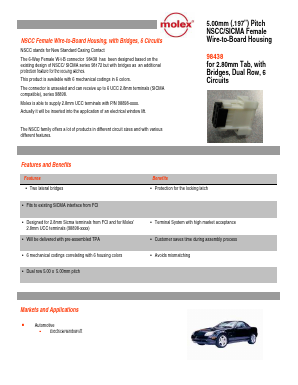 98438-1006 Datasheet PDF Molex Connectors