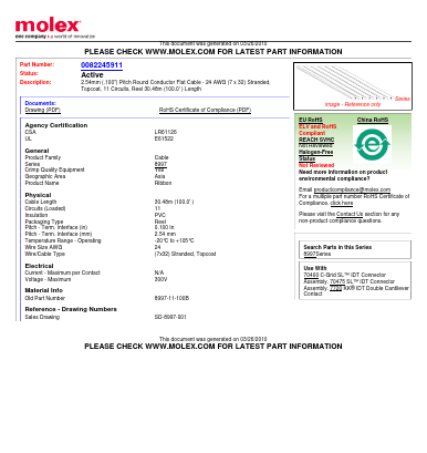 0082245911 Datasheet PDF Molex Connectors