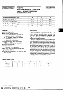 V53C104D-80 Datasheet PDF Mosel Vitelic Corporation 