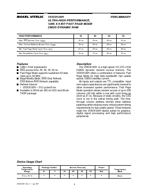 V53C8126H45 Datasheet PDF Mosel Vitelic Corporation 