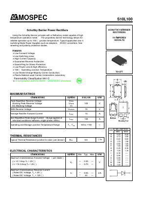 S10L100 Datasheet PDF Mospec Semiconductor