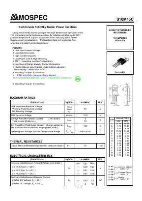 S10M45C Datasheet PDF Mospec Semiconductor