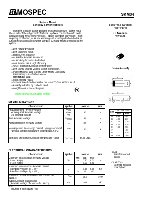 SKM34 Datasheet PDF Mospec Semiconductor