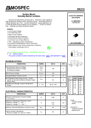 SK215 Datasheet PDF Mospec Semiconductor