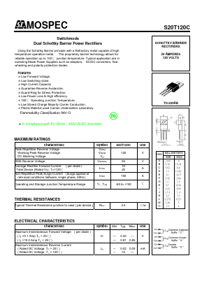 S20T120C Datasheet PDF Mospec Semiconductor