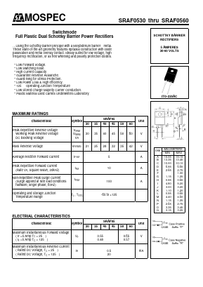 SRAF0550 Datasheet PDF Mospec Semiconductor