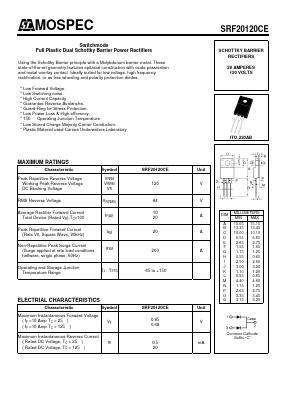 SRF20120CE Datasheet PDF Mospec Semiconductor