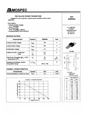 2SB546A Datasheet PDF Mospec Semiconductor