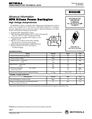 BU323Z Datasheet PDF Motorola => Freescale