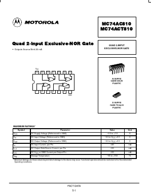 MC74AC810N Datasheet PDF Motorola => Freescale