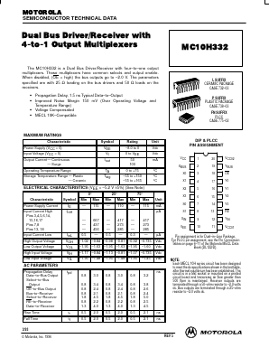 MC10H332FN Datasheet PDF Motorola => Freescale