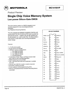 MC141501P Datasheet PDF Motorola => Freescale