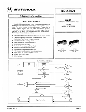 MC145429L Datasheet PDF Motorola => Freescale