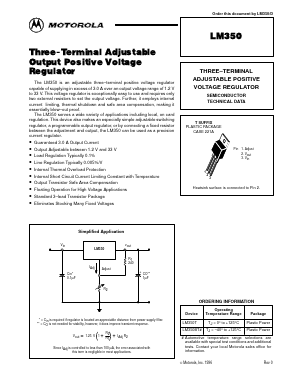 LM350BT Datasheet PDF Motorola => Freescale