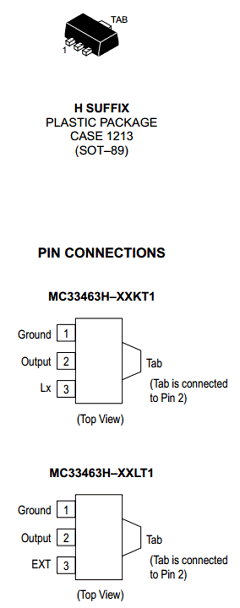 MC33463H-50LT1 Datasheet PDF Motorola => Freescale
