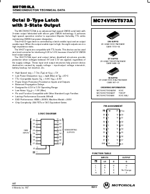 MC74VHCT573ADW Datasheet PDF Motorola => Freescale