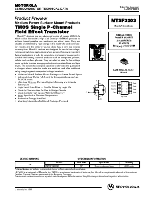 MTSF3203R2 Datasheet PDF Motorola => Freescale