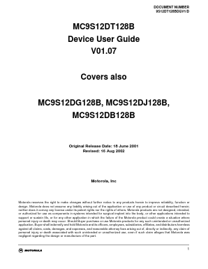 S12BFV1D Datasheet PDF Motorola => Freescale