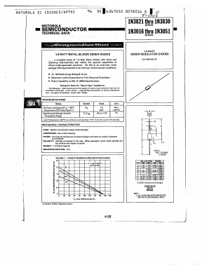 1N3016 Datasheet PDF Motorola => Freescale