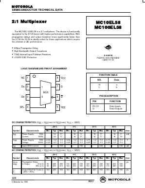MC100EL58 Datasheet PDF Motorola => Freescale