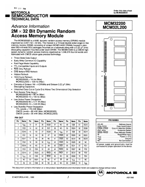MCM32L200SG10 Datasheet PDF Motorola => Freescale