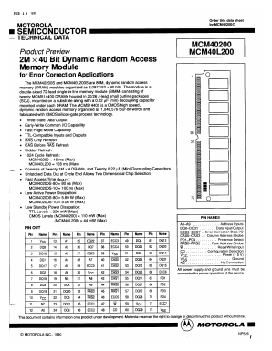 MCM40200 Datasheet PDF Motorola => Freescale