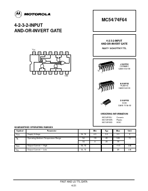 MC74F64N Datasheet PDF Motorola => Freescale