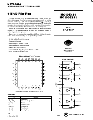MC100E131 Datasheet PDF Motorola => Freescale
