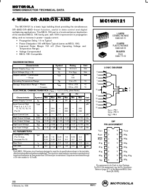 MC10H121L Datasheet PDF Motorola => Freescale