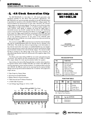 MC100EL38 Datasheet PDF Motorola => Freescale