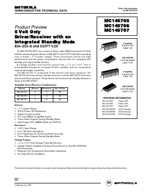 MC145707 Datasheet PDF Motorola => Freescale