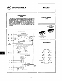 MC12014 Datasheet PDF Motorola => Freescale