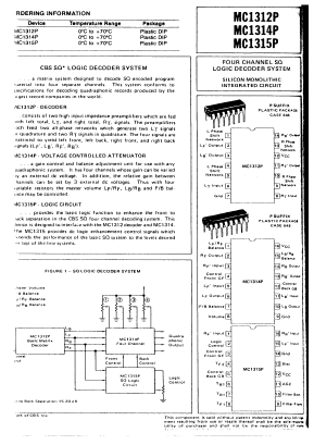 MC1314P Datasheet PDF Motorola => Freescale
