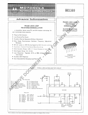 MC1309 Datasheet PDF Motorola => Freescale