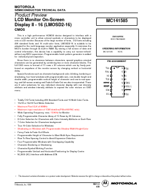 MC141585DW Datasheet PDF Motorola => Freescale