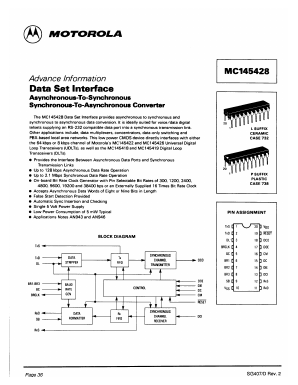 MC145428P Datasheet PDF Motorola => Freescale