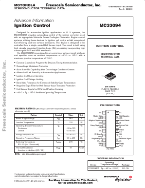 MC33094 Datasheet PDF Motorola => Freescale