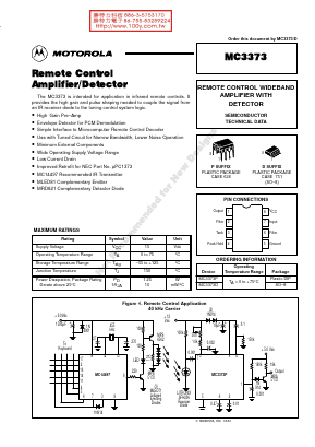 MC3373 Datasheet PDF Motorola => Freescale