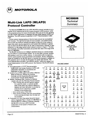 MC68606RC Datasheet PDF Motorola => Freescale
