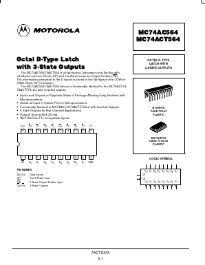 MC74AC564 Datasheet PDF Motorola => Freescale