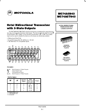 MC74AC643 Datasheet PDF Motorola => Freescale