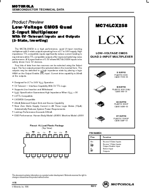 MC74LCX258 Datasheet PDF Motorola => Freescale