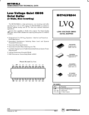MC74LVQ244DW Datasheet PDF Motorola => Freescale