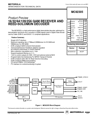 MC92305CD Datasheet PDF Motorola => Freescale