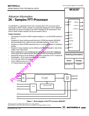 MC92307CI Datasheet PDF Motorola => Freescale