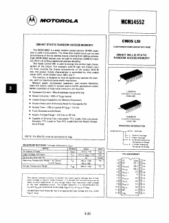 MCM14552 Datasheet PDF Motorola => Freescale